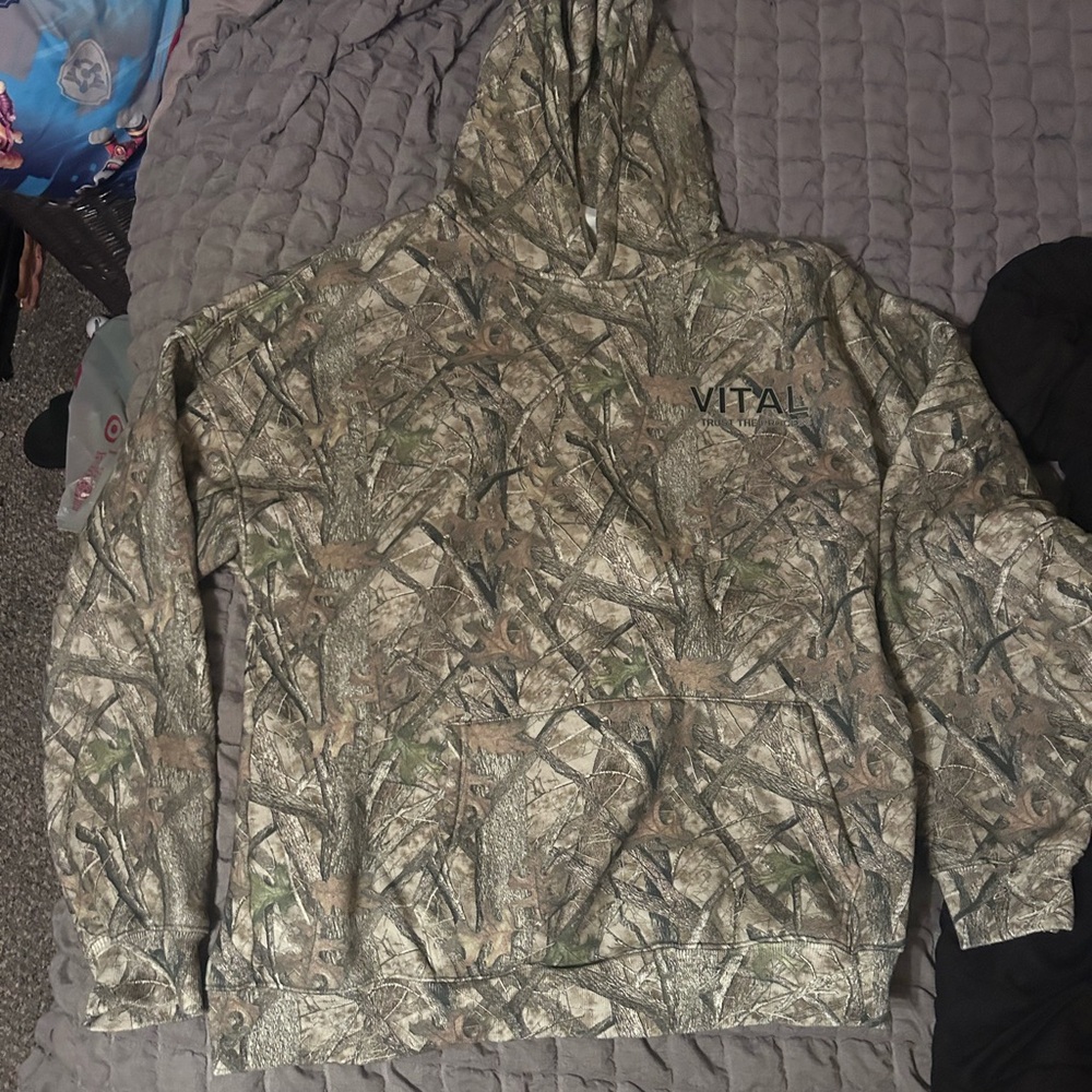 Vital apparel woodland camo hoodie